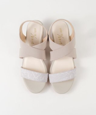 BONTRE 【pied du lapan/ピエドラパン】クロスベルトウエッジサンダル/50727ZI シルバー