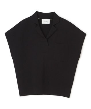 BEIGE， NADIA / ストレッチ スキッパーニット Black