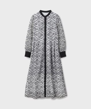 GRACE CONTINENTAL オーナメント刺繍フレアワンピース キナリ