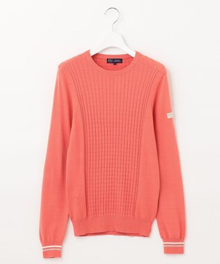 23区GOLF 【WOMEN】【洗える】格子柄  カラーニット ピンク系