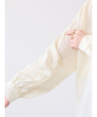 AMERICAN HOLIC 接触冷感Ｗポケット袖タックシャツチュニック Ivory