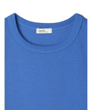 earth music&ecology リブタンクトップ Blue