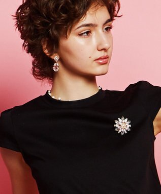 TOCCA NOBLE FLOWER BROOCH NECKLACE 2WAY ブローチネックレス ホワイト系