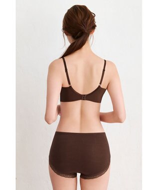 WACOAL ショーツ 【ハグするブラ】 BXB418とペア はきこみ丈ふつう 綿混(バック) レディース PXB218 /ワコール シナモンブラウン