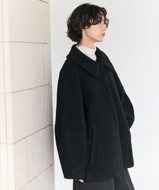 #Newans 【昨年即完売コート新色追加！】プードルコクーンコート ブラック