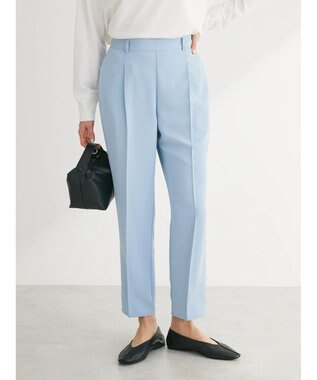 Green Parks きれいシルエットパンツ（とろみテーパード） Sax