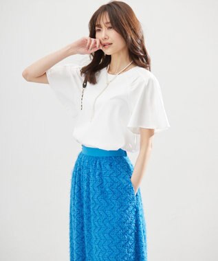 組曲 S 【WEB限定】スムースシルケット カットソー アイボリー系