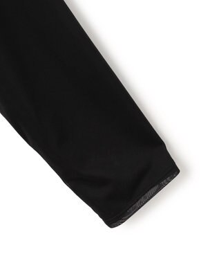 ICB L イージージョーゼット シアーレイヤードカットソー ブラック