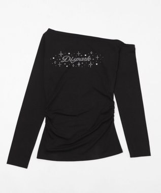 WEGO サイドギャザースタッズTOP ブラック