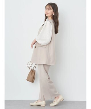 earth music&ecology リラックスワイドパンツ Beige