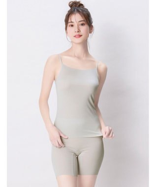 Wing インナー 【綿の贅沢オーガニック　フラットタイプ】 オーガニックコットン混素材 ひびきにくくさらっと薄くて軽い ３分丈 ER1348 ウイング／ワコール シェルベージュ