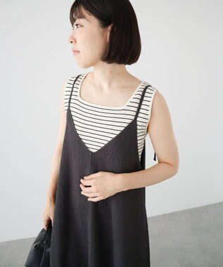 Green Parks BEST PRICE 表面感カットキャミワンピース Gray