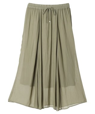 Green Parks サラフレギャザースカート Khaki