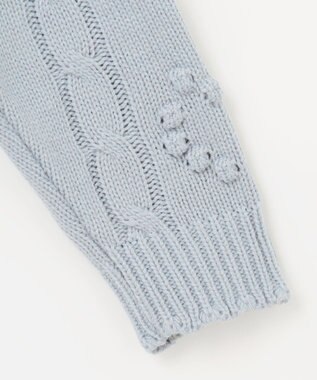 ANY KIDS ハート ニット カーディガン サックスブルー