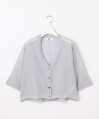 J.PRESS LADIES 【WEB限定カラーあり・洗える】SHEER LIGHT KNIT Vネック カーディガン 【WEB限定カラー】グレイッシュブルー系