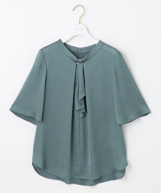 ANY SIS 【洗える】メタルパーツボウタイ ブラウス スモーキーミント