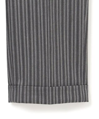 J.PRESS MEN 【J.PRESS ORIGINALS】Dark Pinstripe Wool New Piped Stem Slacks / Big Back Belt ライトグレー系1