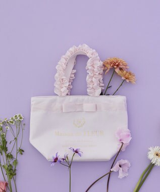Maison de FLEUR ブランドロゴフリルハンドルトートSバッグ