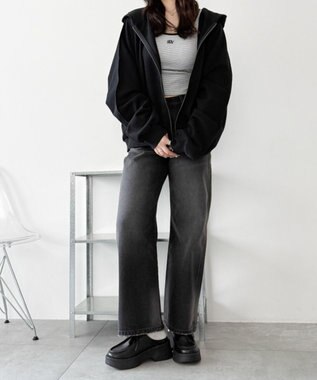 WEGO レースアップデザインサボ ブラック