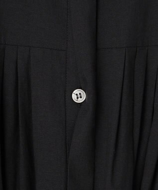 ICB L リネンスラブローン シャツワンピース ブラック