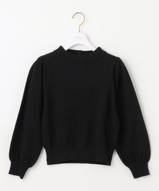 ANY SIS S 【低身長企画】バックパール調ポイント ニット ブラック