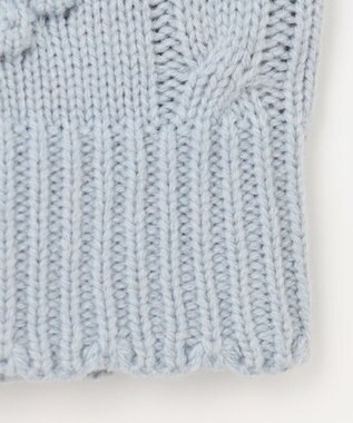 ANY KIDS ハート ニット カーディガン サックスブルー