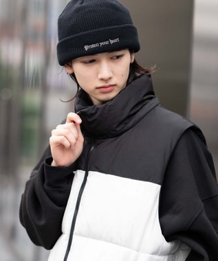 WEGO 【25年秋冬新作/ユニセックス着用ITEM/MLサイズ展開】2WAYパファーベスト ホワイト