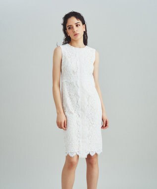 GRACE CONTINENTAL レースタイトドレス キナリ