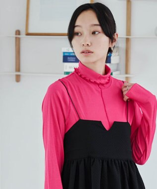 WEGO ソフトタッチカラーリブロンT ピンク