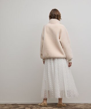 GRACE CONTINENTAL ウールボアスタンドカラージャケット キナリ