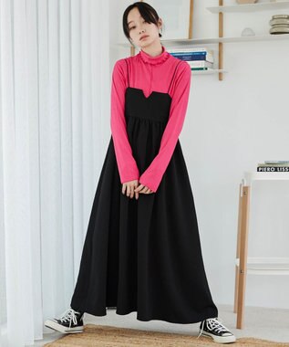 WEGO ソフトタッチカラーリブロンT ピンク