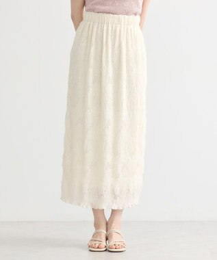 earth music&ecology マジョリカプリーツナロースカート Ivory
