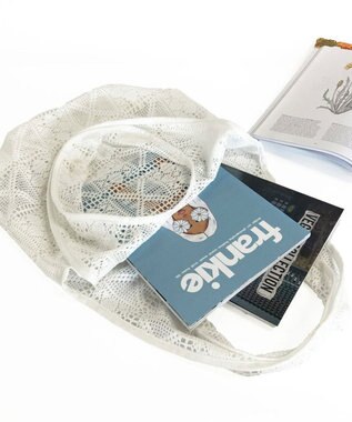 ROOTOTE 1088【洗濯可能】SC.ルーショッパーグランデ.レース-A 01：シロ