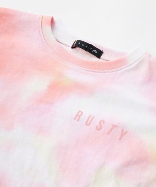 OP／FILA 【RUSTY】ニコちゃん×タイダイ柄半袖Tシャツ ピンク