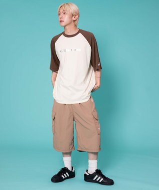 WEGO 別注PIKOグラフィックカーゴショーツ ベージュ