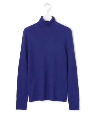 ICB L 【新色追加】エクストラファインメリノリブ タートルネックプルオーバー ロイヤルブルー系
