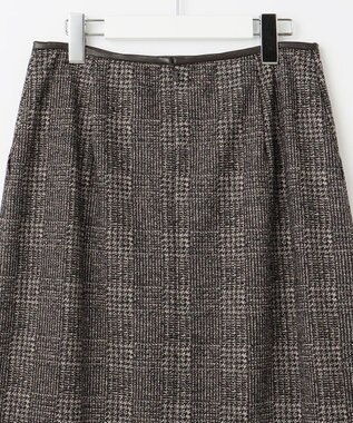 J.PRESS LADIES 【洗える】チェック ジャカード ナロー スカート ブラウン系5