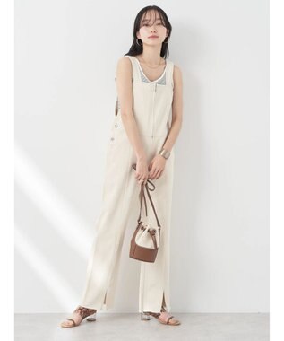 earth music&ecology オーバーオールデニム Ivory