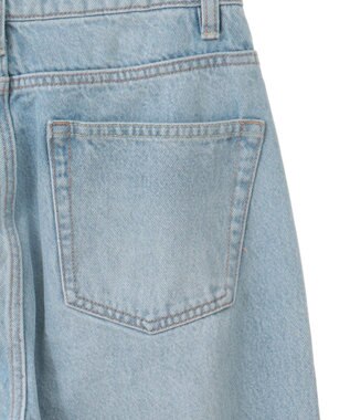 earth music&ecology セルフカットワイドデニムパンツ Light Indigo