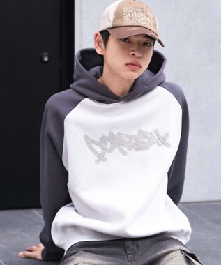 WEGO ラグランプルパーカー スミクロ