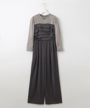 ANY SIS 【洗える】デザインタック コンビネゾン スレート