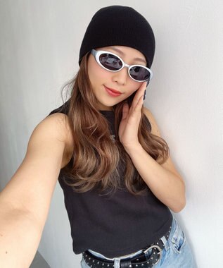 WEGO オーバルカラーレンズアイウェア シルバー