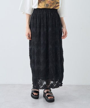 earth music&ecology マジョリカプリーツナロースカート Black