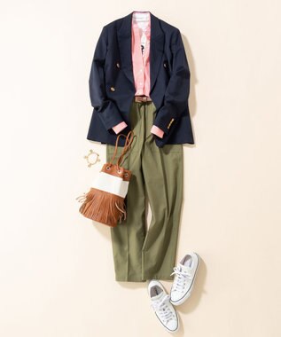 23区 MARCO MASI レザーキャンバスコンビ 巾着 バッグ ダークブラウン系