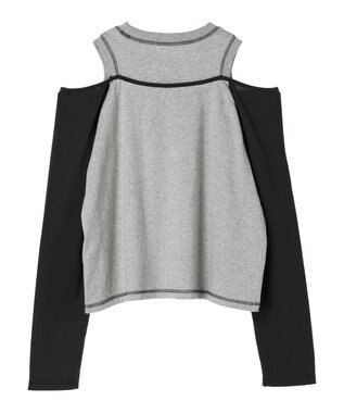 Green Parks ＥＧＯＩＳＴ　肩開きロゴ長袖プルオーバー Gray