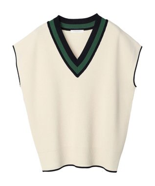Green Parks チルデンニットベスト Off White