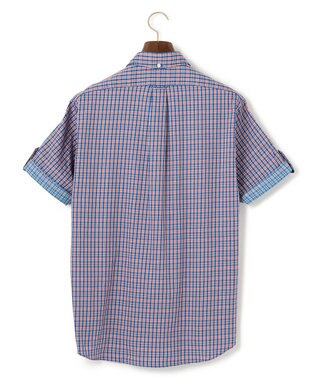 J.PRESS MEN オーガニックコットンダブルチューブマルチチェック シャツ ブルー系3