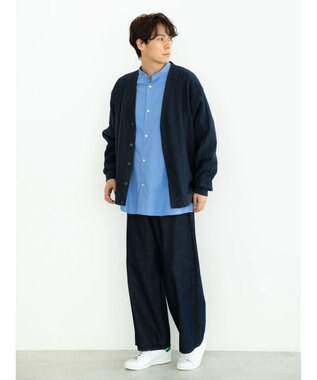 CRAFT STANDARD BOUTIQUE ケーブル柄カットカーディガン1 Navy