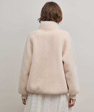 GRACE CONTINENTAL ウールボアスタンドカラージャケット キナリ