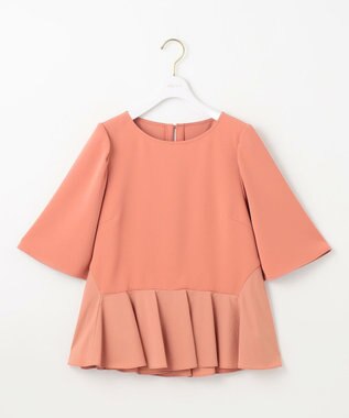 ANY SIS 【撥水・接触冷感・UVカット】コンフォートイージーペプラム  ブラウス オレンジ